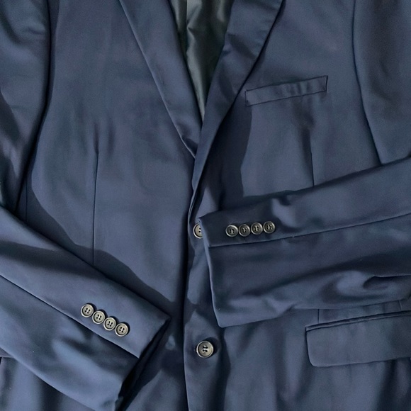 🆓 Tie .2 pcs 🎄CARAVELLI SOLID LIGHT navy blue color like new - Picture 4 of 17